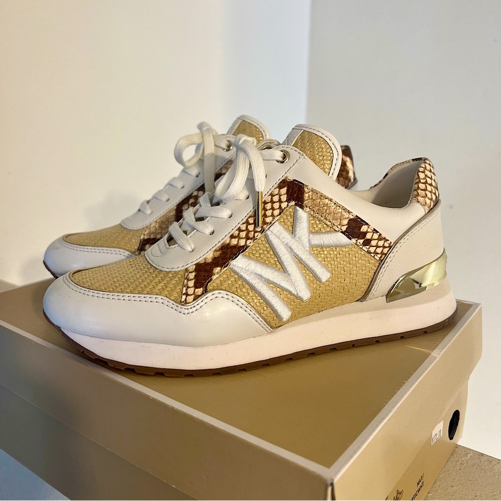 Michael Kors Maddy Mixed-Media Trainer